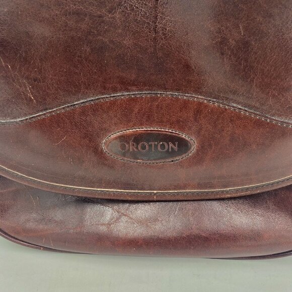 OROTON Australian Handmade Tobacco Brown Handbag Shoulder Strap - Picture 2 of 7